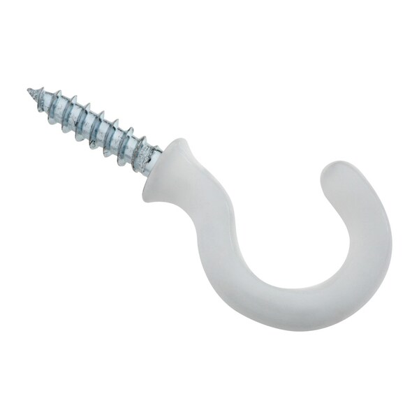 National Hardware National Hardware Vinyl Coated White Steel 1-2/9 in. L Cup Hook 10 lb 50 pk N259-184 - main